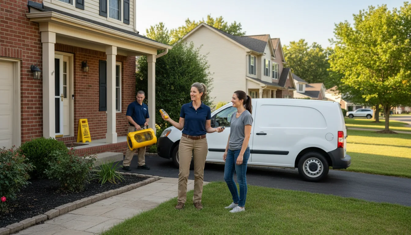 Residential water damage restoration in Troutman, NC